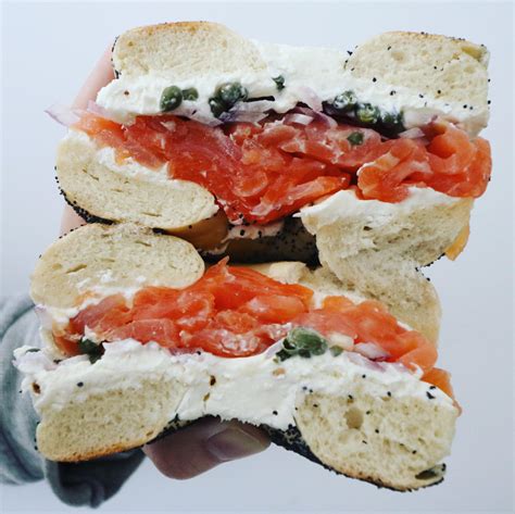 salmon and cheese bagel