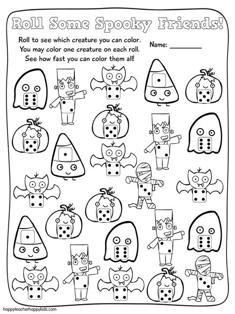 halloween math coloring worksheet