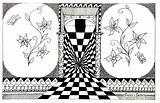 Optical Illusions Optique Colorare Greg Adulti Disegni Justcolor Erwachsene Malbuch Adultes Coloriages Doptique Escher Vers Portail Formes Geometriques Temporal Printable sketch template