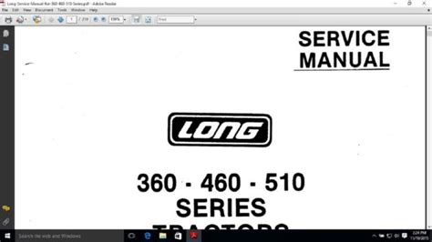long     series tractor service repair manual  searchable pages  sale