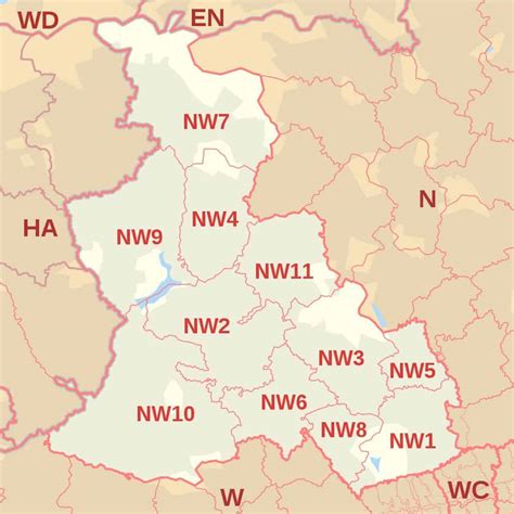 north west london postcodes  map winterville