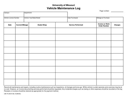 images printable vehicle repair log printable vehicle
