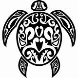 Tribal Polynesian Turtle Hawaiian Drawing Drawings Getdrawings sketch template