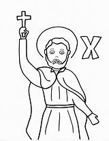 Xavier Assisi Francesco Dominic Saints Savio Kids sketch template