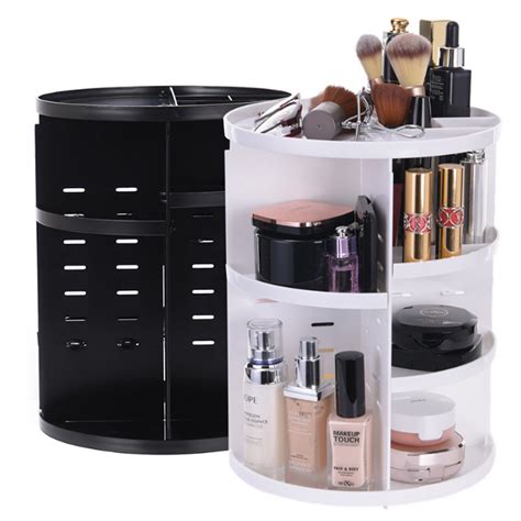 rotating makeup organizer adjustable spinning rack big storage cosmetic box walmartcom
