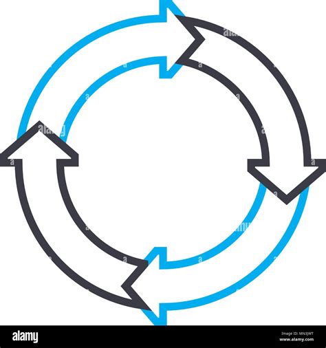 cyclic model vector thin  stroke icon cyclic model outline