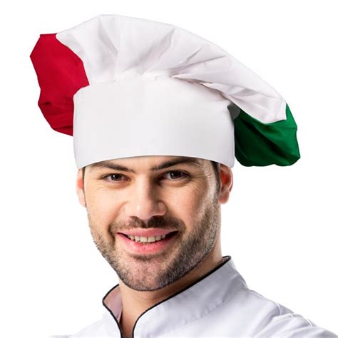 red white green chefs hat