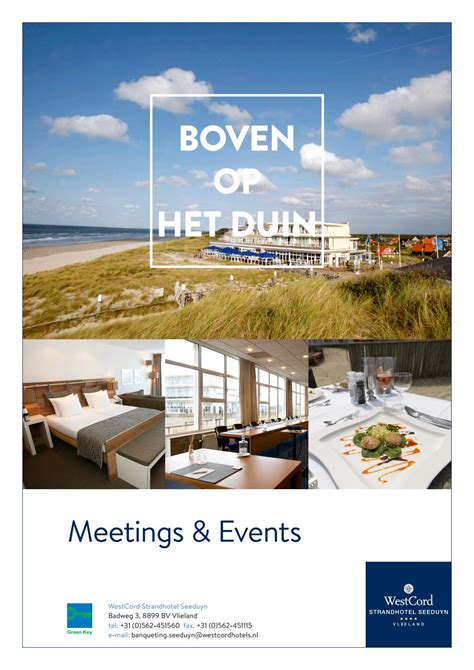 meetings  gids westcord strandhotel seeduyn vlieland  westcord hotels bv issuu