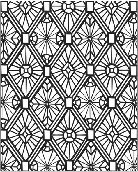 mosaic coloring page letscoloritcom geometric coloring