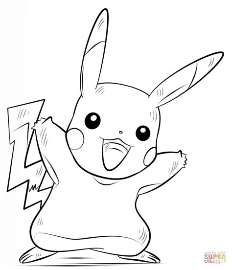 pikachu pokemon coloring page  printable coloring pages