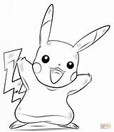 Pikachu Coloring Pokemon Pages Supercoloring Printable Drawing sketch template