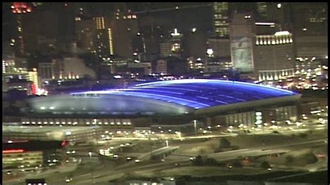 video ford field lights  downtown detroit youtube