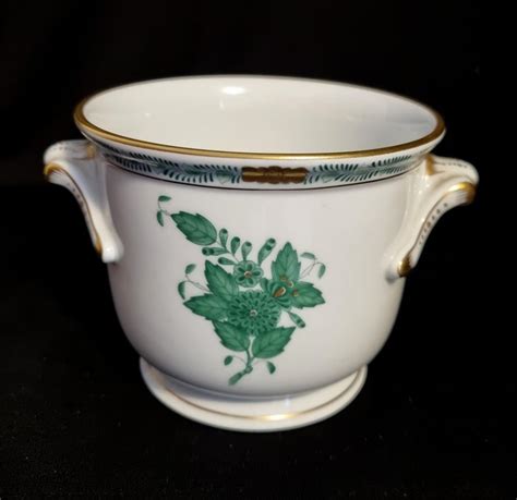 herend apponyi green cachepot st choice porcelain catawiki