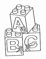 Coloring Alphabet Toys Kids Pages Educational sketch template