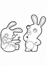 Rabbids Coloring Colouring Pages Color Invasion Raving Sheets sketch template