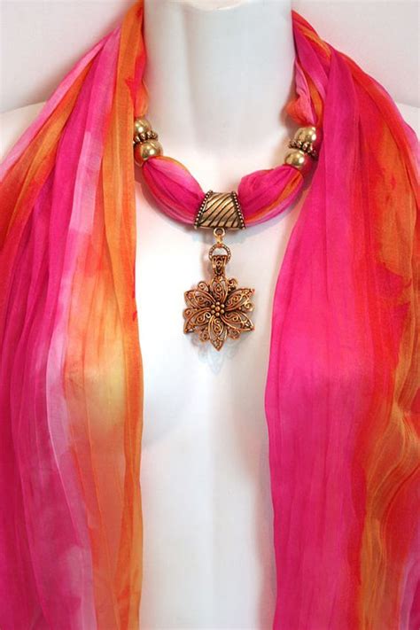 scarves  jewelry pendant scarfs colorful scarves rainbow scarf