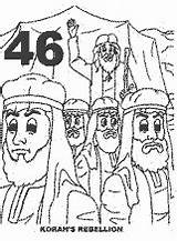 Coloring Rebellion Korah Pages Bible Kids Jesus Sheets Abraham sketch template