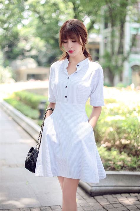japanese fashion striped short sleeved dress size