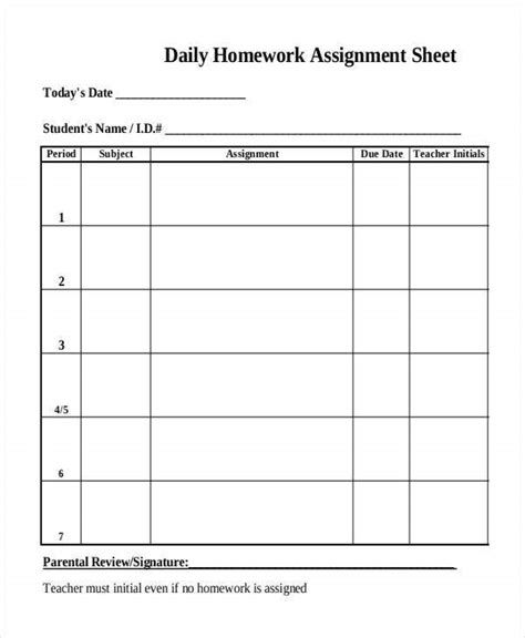 daily sheet templates  word  format