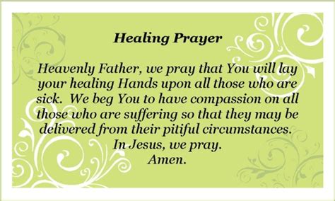 short healing prayer faith