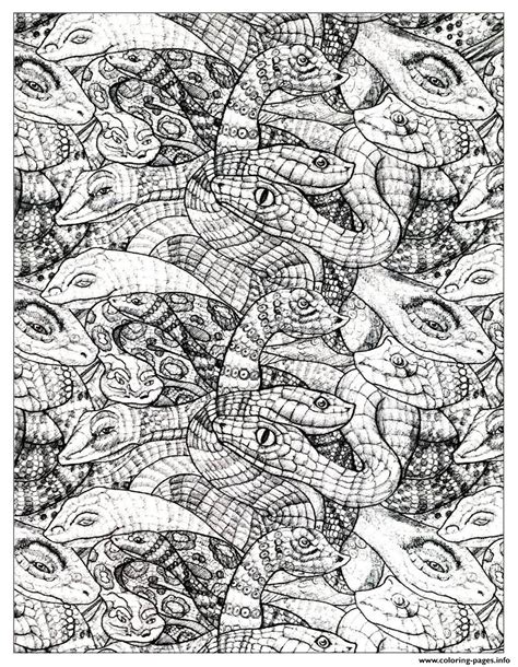 adult snakes  coloring page printable