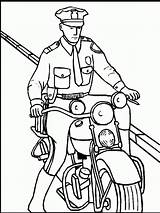 Coloring Policeman Pages Kids Police Printable Colouring sketch template