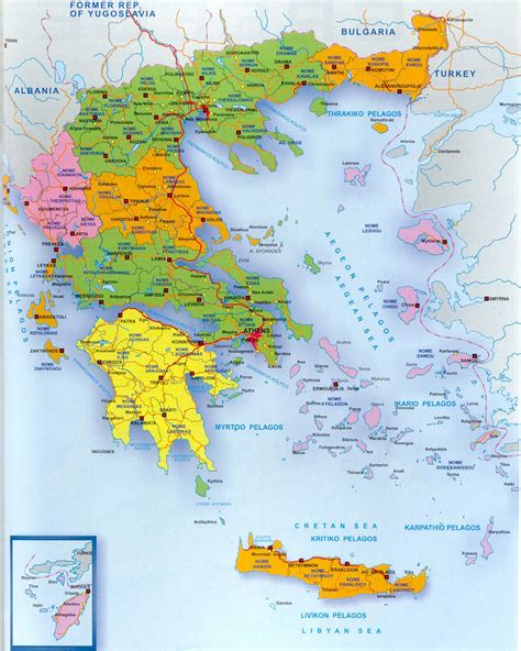 detailed administrative map  greece greece detailed administrative map vidianicom maps