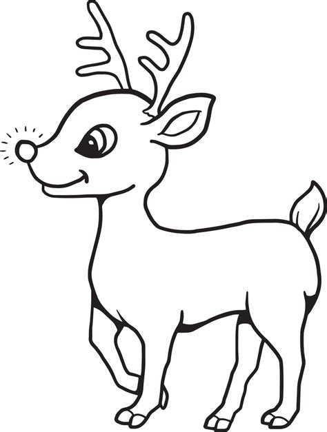 printable baby reindeer christmas coloring page  kids supplyme