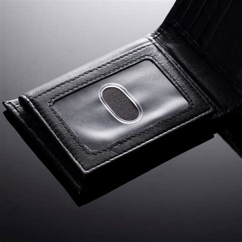 alpine swiss mens leather bifold wallet rfid safe removable flip  id