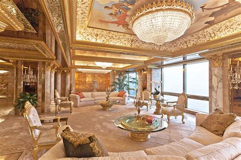 peek  donald trumps gold  marble covered penthouse   york luxuryplaycom