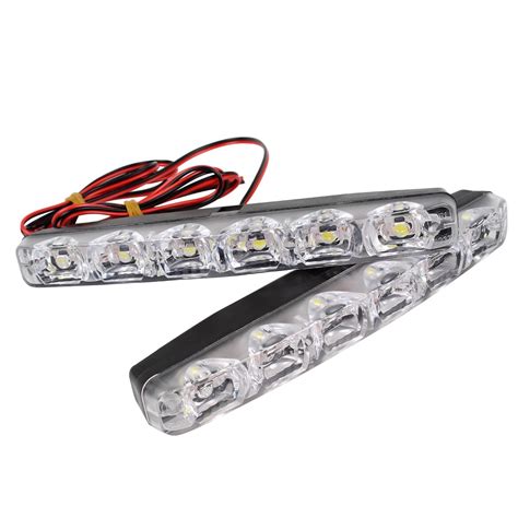 buy  pair drl led car daytime running lights  leds