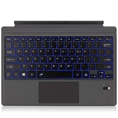 tomsenn surface pro  keyboard type cover  touchpad wireless bluetooth  color backlit led