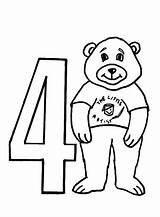 Coloring Number Pages Four Kids sketch template