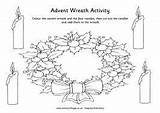 Advent Wreath Printable Activity Coloring Christmas Printables Kids Pages Colouring Print Color Candles Cut Crafts Colour Writing School Activities Children sketch template