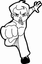 Bheem Coloring Pages Punch Chhota Wecoloringpage sketch template