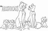 Coloring Aristocats Toulouse Roquefort Berlioz Duchess Marie Thomas Pages Children Fun sketch template