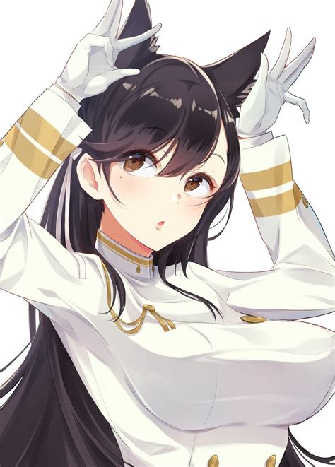 Atago Adjusting Her Ears Atago