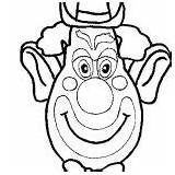 Clown Coloring Unicycle Riding Head sketch template