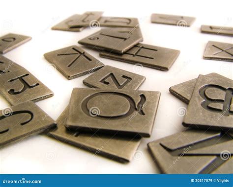 letter tiles stock image image  calligraphy bronze