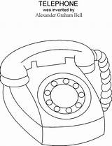 Telefone Invention Colorironline Getdrawings sketch template
