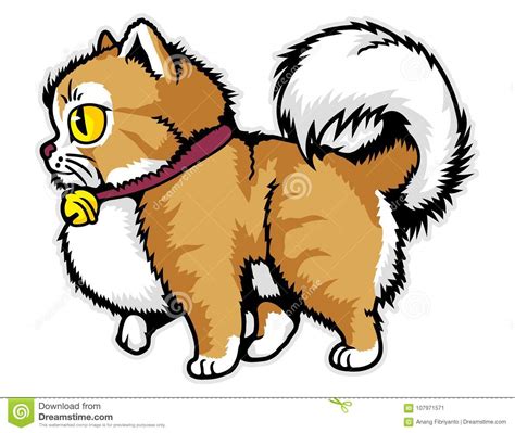 Funny Fat Cat Cartoon Stock Vector Illustration Of Mascot