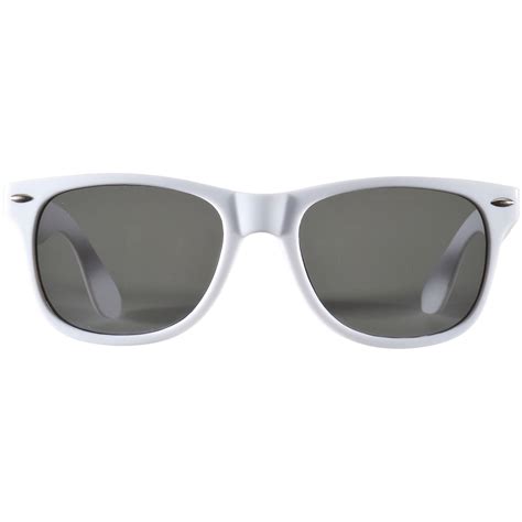 printed sunray retro looking sunglasses white sunglasses