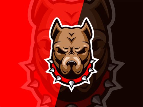 dog logo design  jenggot merah  dribbble