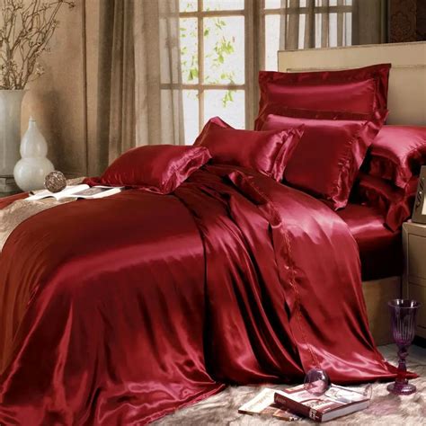 silk bed sheets queen