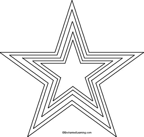 star outline printable coloring home