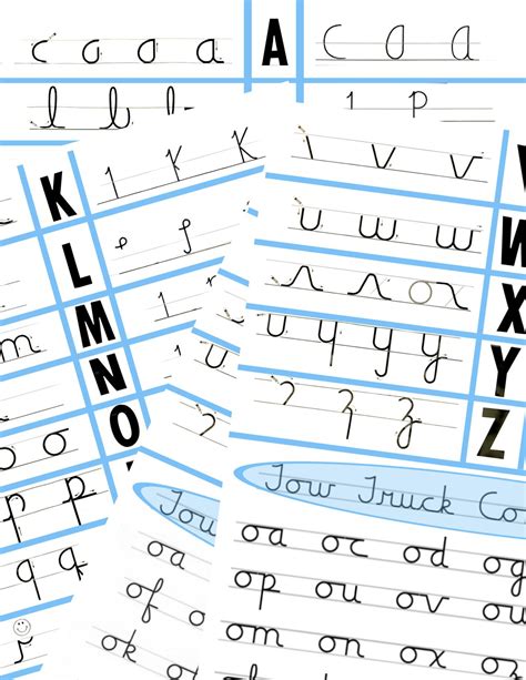 cursive alphabet handwriting  tears  printable cursive