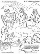 Transfiguration Luminous Luminosos Misterios Mysteries Crafts sketch template