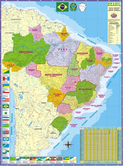 brasil político e rodoviário bia mapas editora