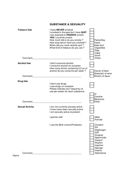 Adult Health Assessment Form Pennsylvania Free Download