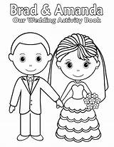 Wedding Coloring Pages Couple Printable Kids Bride Activity Personalized Book Groom Color Etsy Print Activities Pdf Colouring Sheets Template Favor sketch template